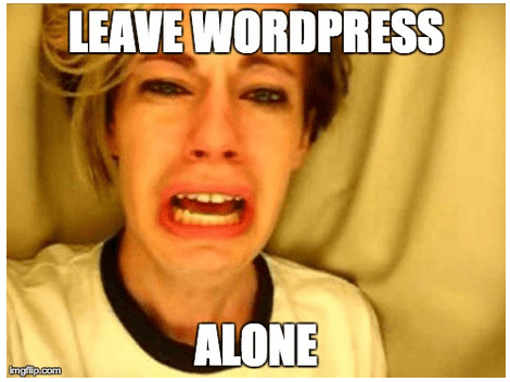 Leave WordPress Alone